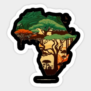 Embrace the breathtaking landscapes and vibrant culture of Africa, where every turn reveals a new masterpiece. Sticker